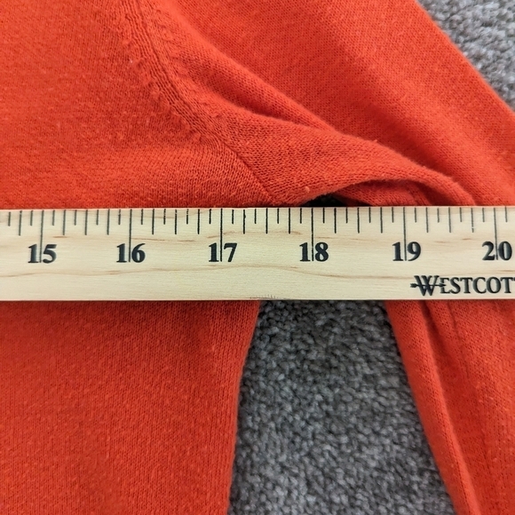 JACOB ruffled neck orange sweater women's size Small - Picture 7 of 8